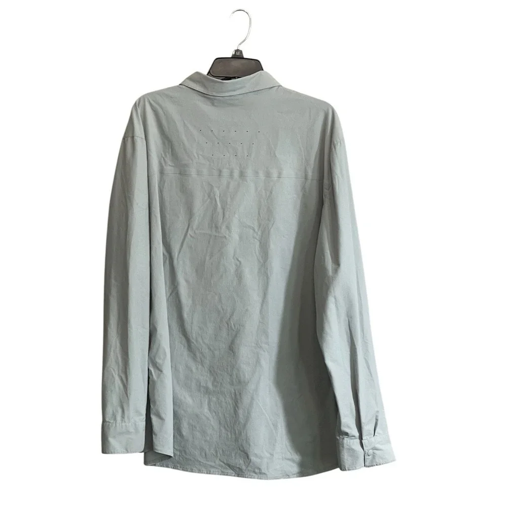 The North Face Alpenbro Shirt Men's 2XL Gray Long Sleeve Nylon Hiking Button